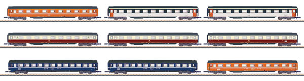 Marklin 87409 - Car Display with 9 different Eurofima Passenger Cars