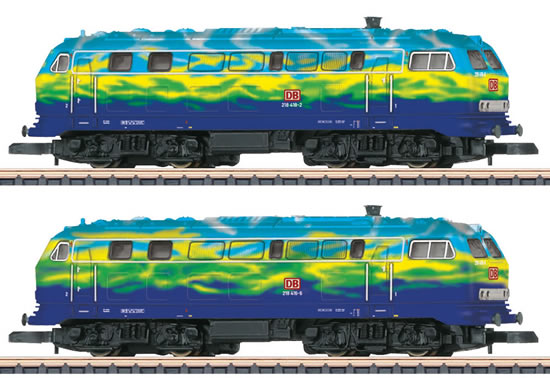 Marklin 88789 - German 2pc Diesel Locomotive BR 218 Set of the DB AG
