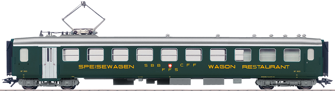 Marklin 43392 - SBB Lightweight Steel Type Dr4 Dining Car, Era III