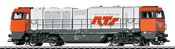German Diesel Locomotive Vossloh Class G 2000 BB of the RTS Rail Transport (Sound)