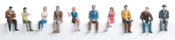 10pc “Sitting Passengers” Group of Figures