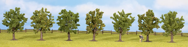 Noch 25090 - Fruit Trees, green, 7 pcs., approx. 8 cm high