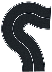Noch 48581 - Federal Road Asphalt, Curve, 2 pcs., each 6,6 cm