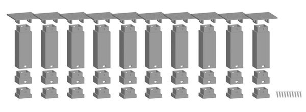 Noch 53940 - Easy-Track Pillar Set, Bottom