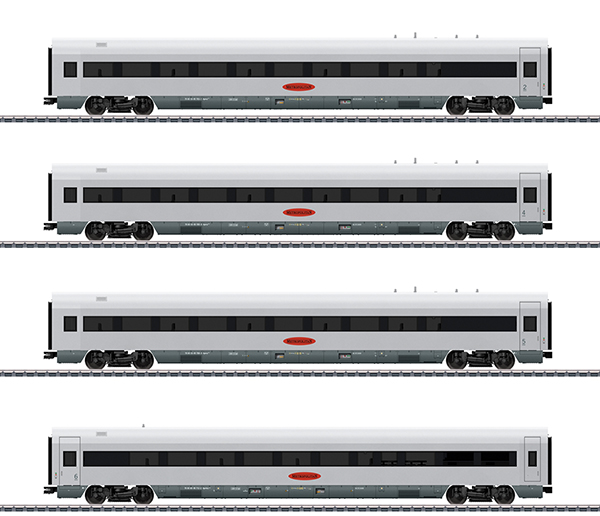 Piko 28350 - German 4-Piece Metropolitan Passenger Car Set of the DB/AG