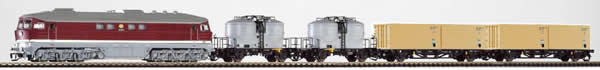 Piko 47010 - German Train Set with Deisel Locomotive BR 130 & Freight Cars of the DR