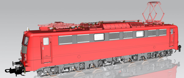 Piko 51659 - German Electric Locomotive BR 150 of the DB - Orient Red(Sound)