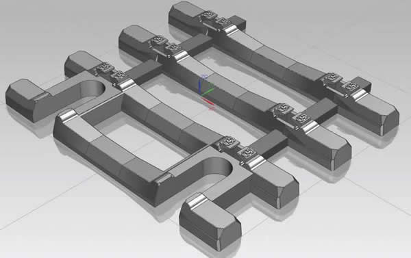 Piko 55151 - Track sleepers 31 mm for flex track, VE 12 with concrete sleepers