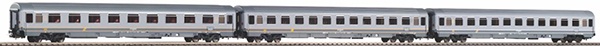 Piko 58251 - Italian  Set of 3 express train passenger cars Eurofima Bigrigio of the FS