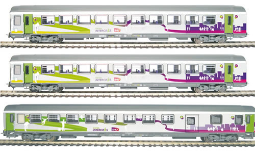 Piko 58643 - Intercités 3-Car Set 1.&2x2.Cl. SNCF VI