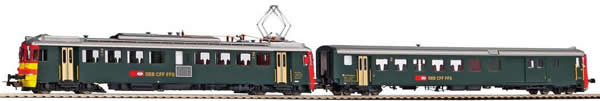 Piko 96832 - Swiss 2pc Rbe 4/4 Seetal railcars with control car