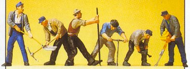 Preiser 10418 - Track workers w/tools  6/