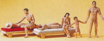Preiser 10439 - Nude Bathers w/2 Lngs 8/