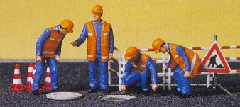 Preiser 10445 - City Workers w/Accssrs 4/