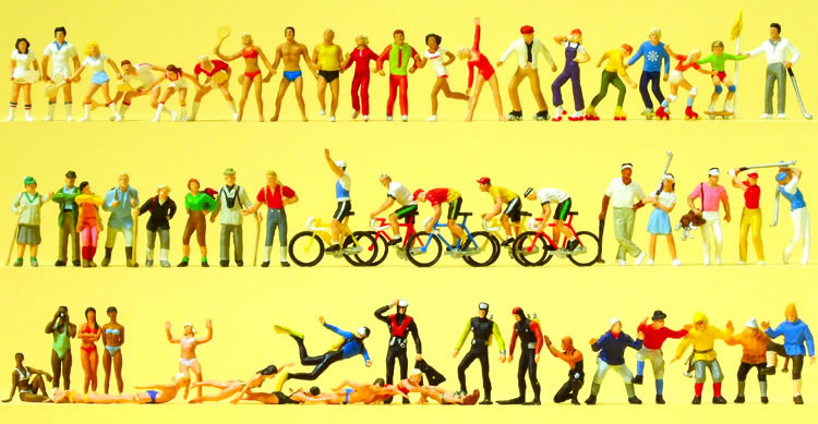 Preiser 13005 - Assort Sports Figures 60/