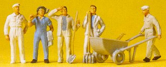 Preiser 14144 - Workmen w/accessories  6/