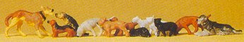 Preiser 14165 - Assorted Cats & Dogs  12/