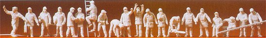 Preiser 16351 - Firemen Unpainted 20/