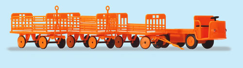 Preiser 17120 - Electric Vehicle w/ 3 Trailors.