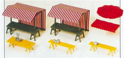 Preiser 17500 - Market stalls & sunshades