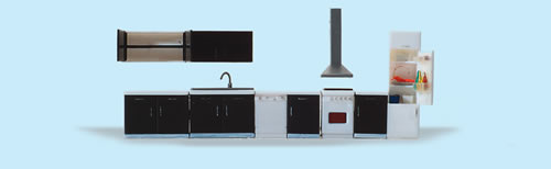 Preiser 17707 - Kitchen Furniture. 9 parts