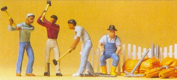 Preiser 20264 - Circus workers w/driver