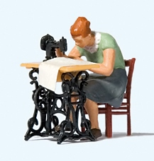 Preiser 28183 - Woman at sewing machine