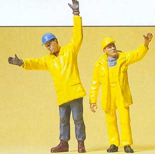 Preiser 45089 - Mdrn workmen signaling 2/