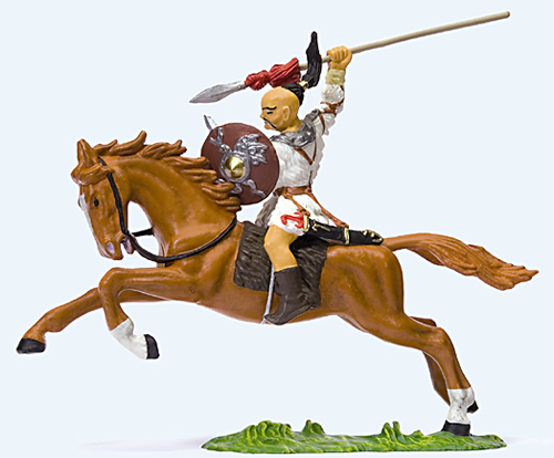 Preiser 50479 - Hunter on horseback with pitching speer