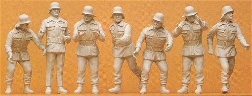 Preiser 57806 - Gr firemen unptd 1:24  7/