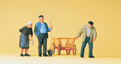 Preiser 63078 - Farm Workers w/Cart 1:32