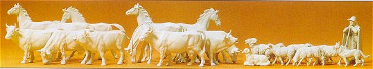 Preiser 72511 - Horses/cows/sheep up 1:72