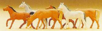 Preiser 79150 - Horses assorted        6/