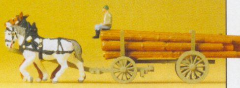 Preiser 79477 - Log hauling wagon