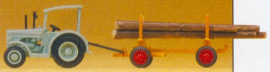 Preiser 79504 - Hanomog w/log trailer