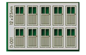 HO 10 pcs 12X23mm 2 Lite Doors