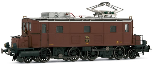 Rivarossi 2139 - Electric Locomotive Ce 4/6, metal body and chassis road number 302, BLS, AC Digital