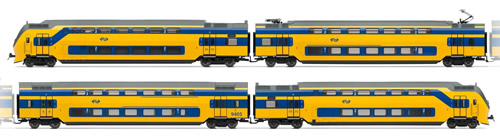 Rivarossi 2437 - Netherlands EMU 4 Unit Set type VIRM Geel...Oranje of the NS