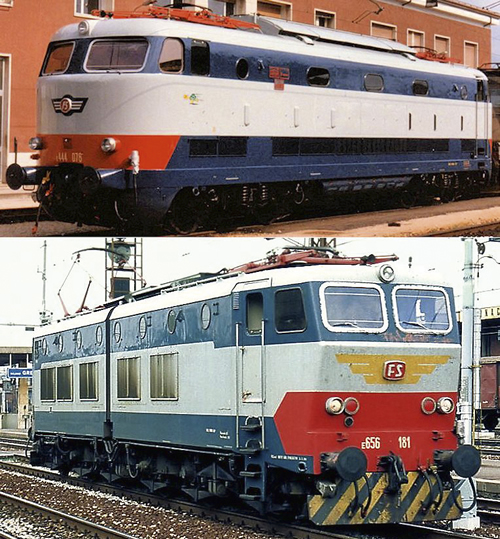 Rivarossi 2501 - Italian Electric Locomotives Set Class E444 and E656 of the FS