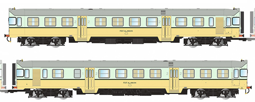 Rivarossi 2562 - Italian 2pc Diesel Railcar Set Class ALn 668 