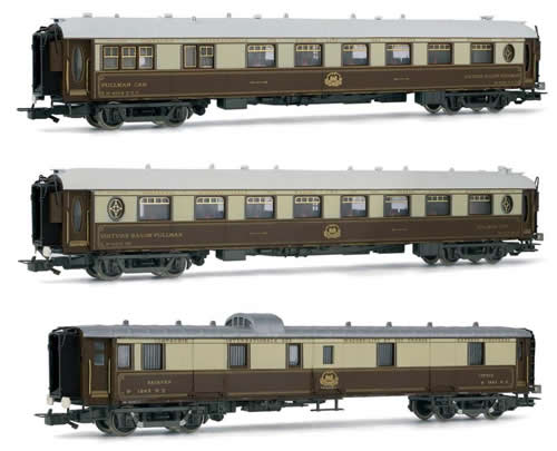 rivarossi 4136 - CIWL Set x 3 “Flèche d'Or” coach units, (2 dining