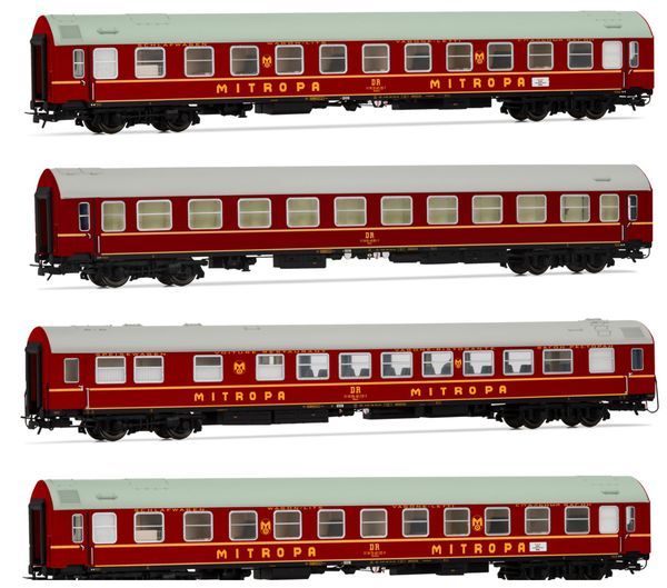 Rivarossi HR4343 - 4pc Touristenexpress Coach Set OSShD set 1/2 (WL + WL + WR + Sd)