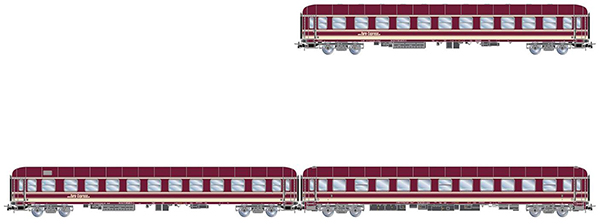 Rivarossi HR4417 - 3-unit Euro-Express Couch Set (Bcm243 + Bcm246 + Bvcmz)