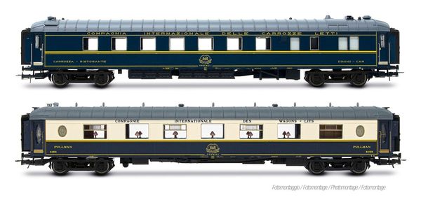 Rivarossi HR4428 - 2-unit Coach Set R30/R33 Milano-Napoli, WR Pistoiesi + WSP Cote DAzur