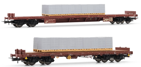 Rivarossi HR6329 - Italian flatcar set type Rgmms and Rgs of the
