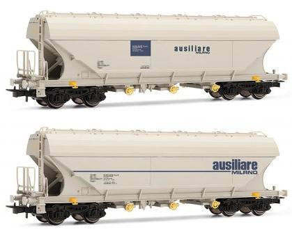 Rivarossi HR6390 - Italian hopper car set of the FS; “Ausiliare
