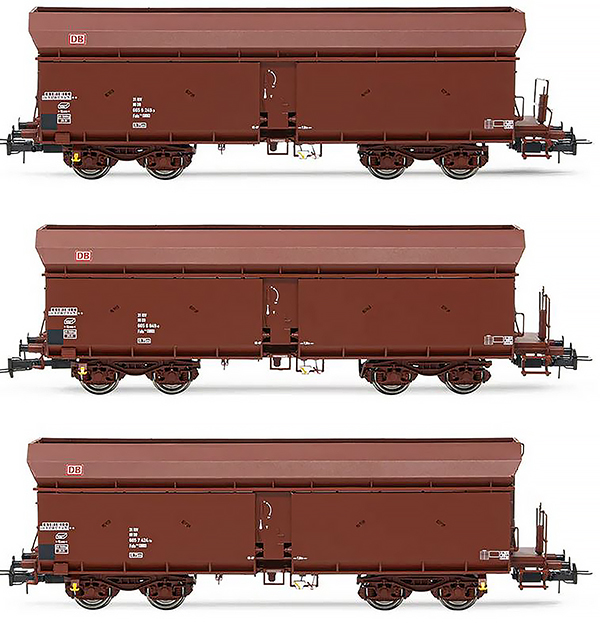 Rivarossi HR6520 - 3-part Set 4-axis. Hopper car Fals 164 of the DB AG