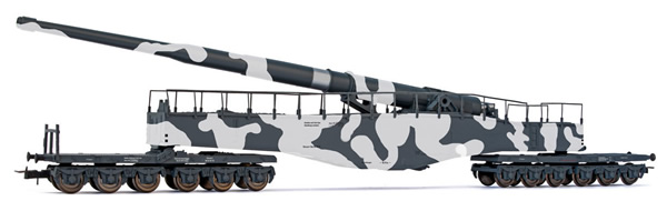Rivarossi HR6532 - Railway gun K5, camouflaged by the DRG