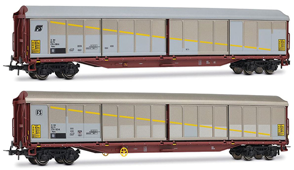 Rivarossi HR6673 - 2-unit Habils Closed Wagon Set