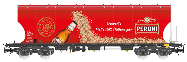 Rivarossi HR6679 - 4-axle Cereal Hopper Wagon Trasporto Malto 100% Italiano per PERONI